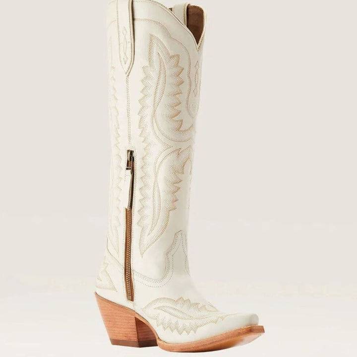 Lyndova | Women's Block Heel Knee-High Cowboy Boots - Light Pink - Image 13