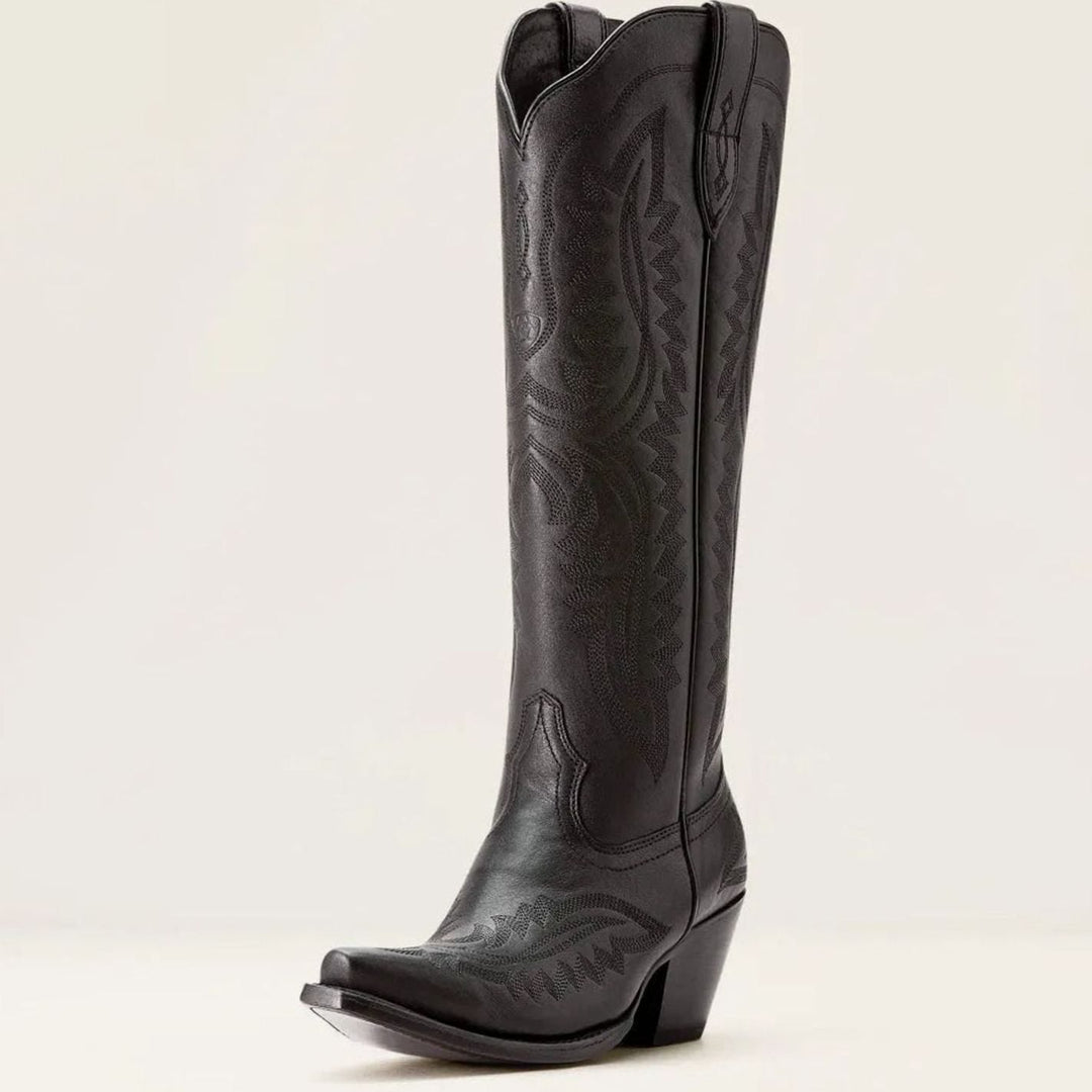 Lyndova | Women's Block Heel Knee-High Cowboy Boots - Light Pink - Image 15