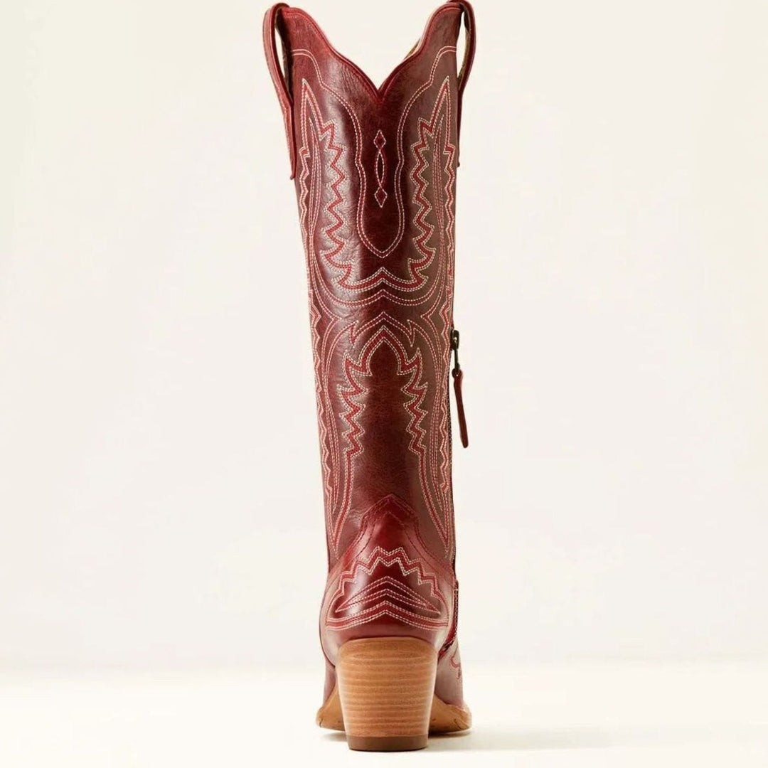 Lyndova | Women's Block Heel Knee-High Cowboy Boots - Light Pink - Image 17