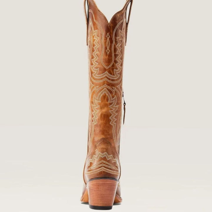 Lyndova | Women's Block Heel Knee-High Cowboy Boots - Light Pink - Image 6