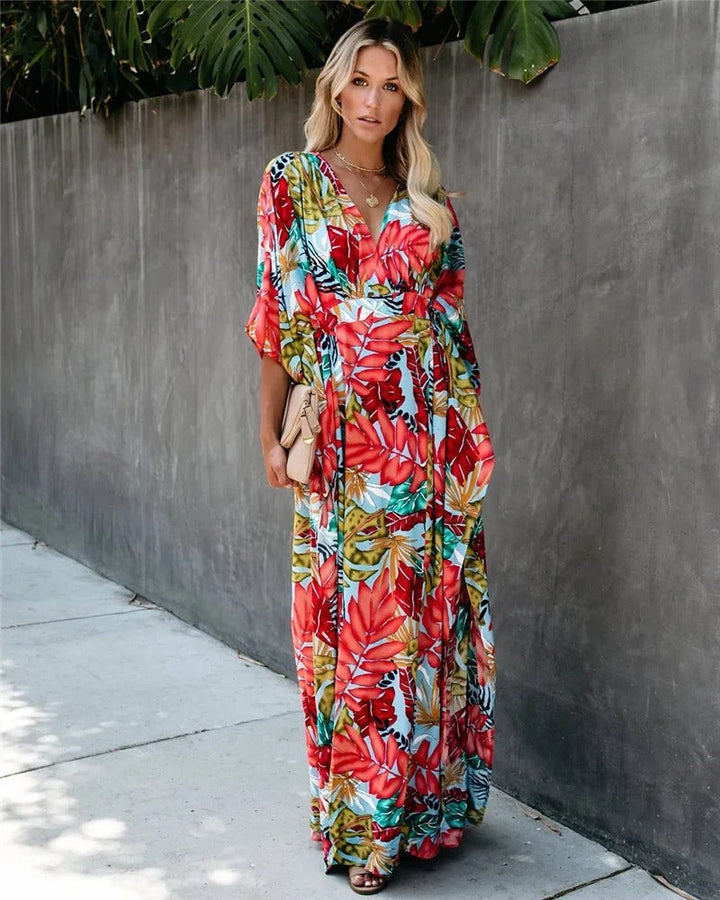 Juniper | Boho Breeze Kimono Maxi Dress
