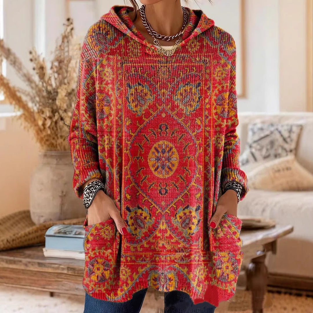 Marvelle | Women's Boho Hooded Tunic Top - Image 1