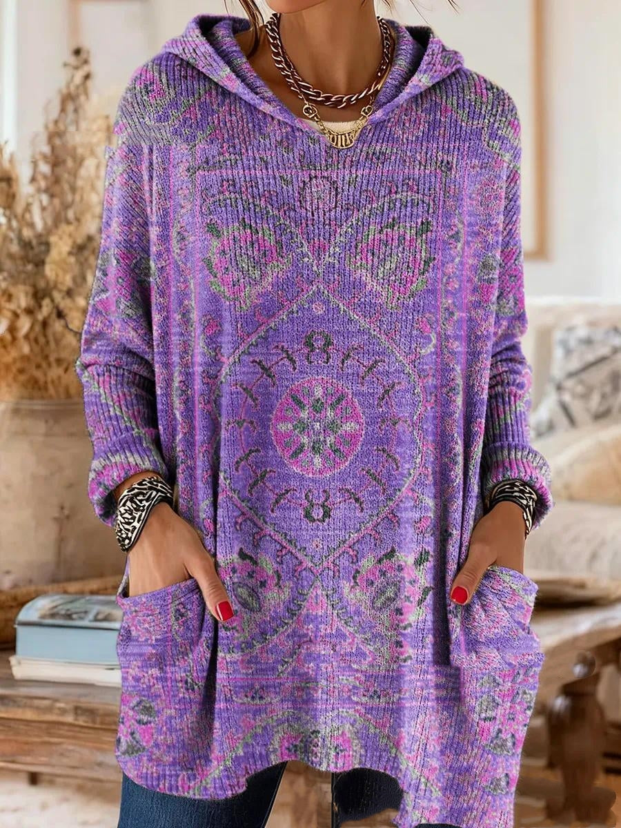Marvelle | Women's Boho Hooded Tunic Top - Image 2