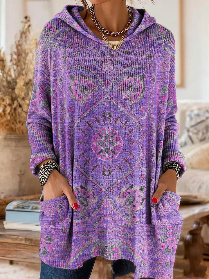 Marvelle | Women's Boho Hooded Tunic Top - Image 2