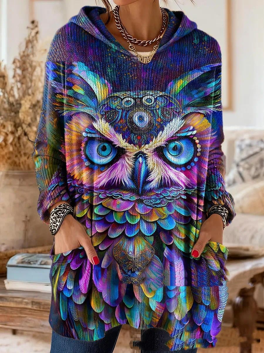 Marvelle | Women's Boho Hooded Tunic Top - Image 3