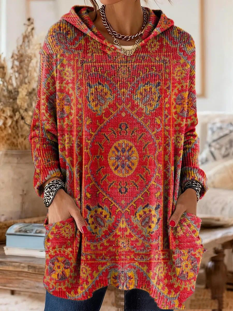 Marvelle | Women's Boho Hooded Tunic Top - Image 4