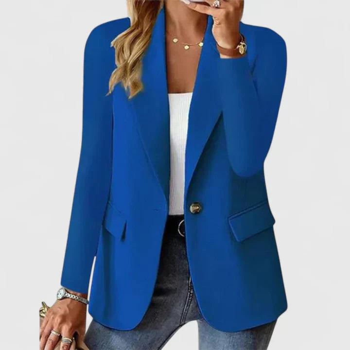 Maxine | Women's Fitted Single Button Blazer - Pink - Image 6