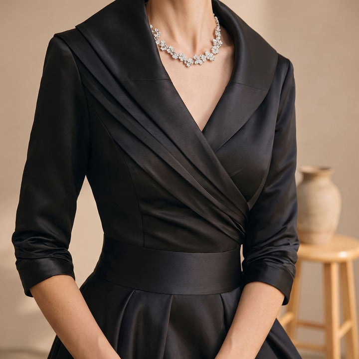 Merindah | Women's Flared Midi Dress with Pockets - Image 6