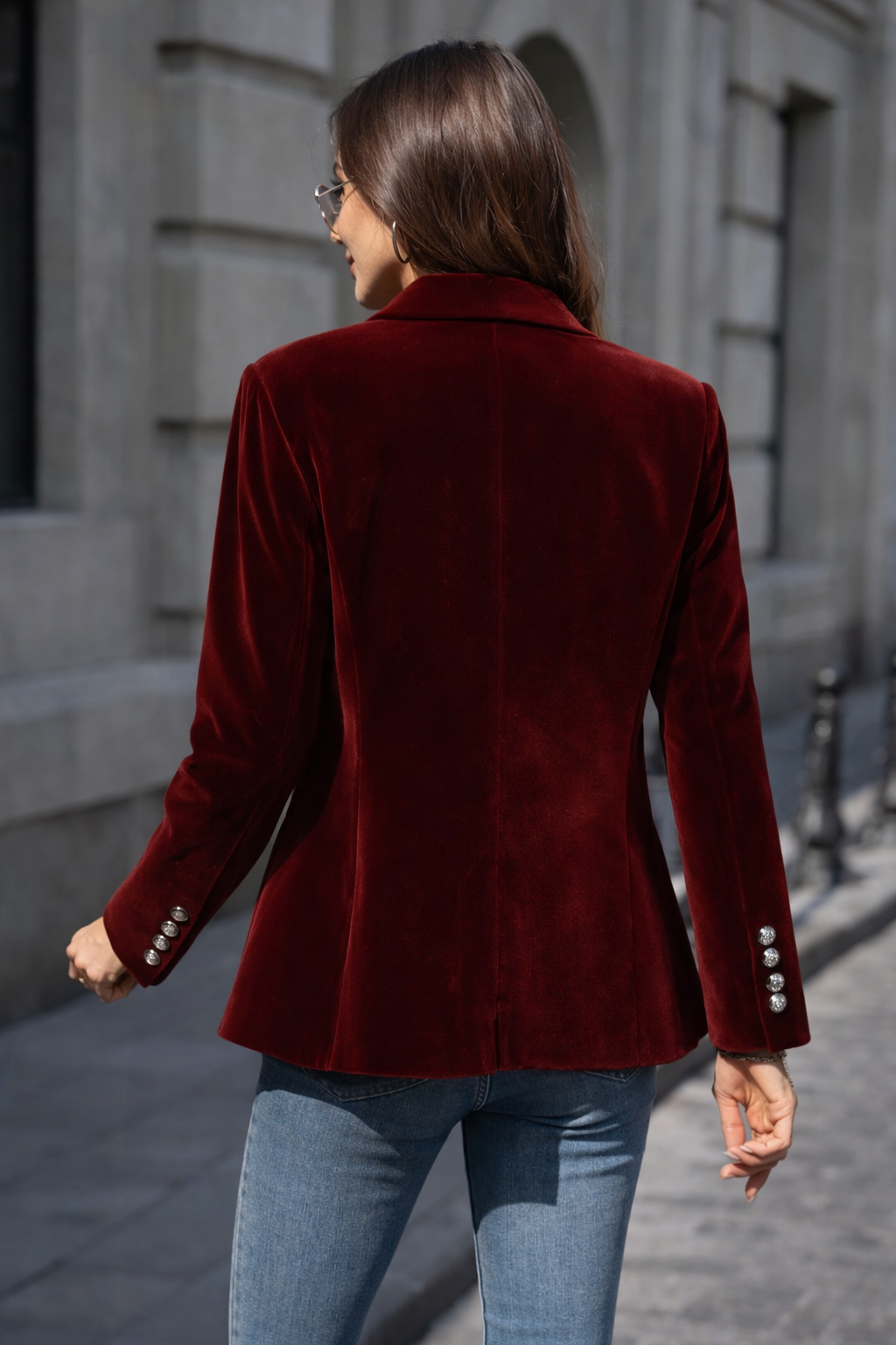 Miranda | Women's Single Breasted Navy Blazer - Navy - Image 17