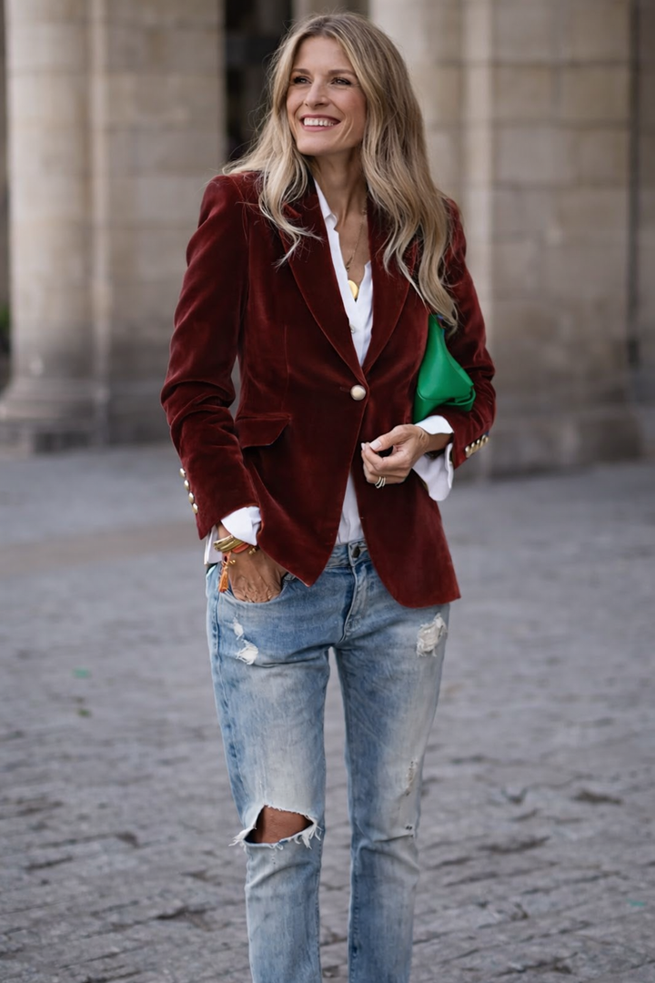 Miranda | Women's Single Breasted Navy Blazer - Navy - Image 18
