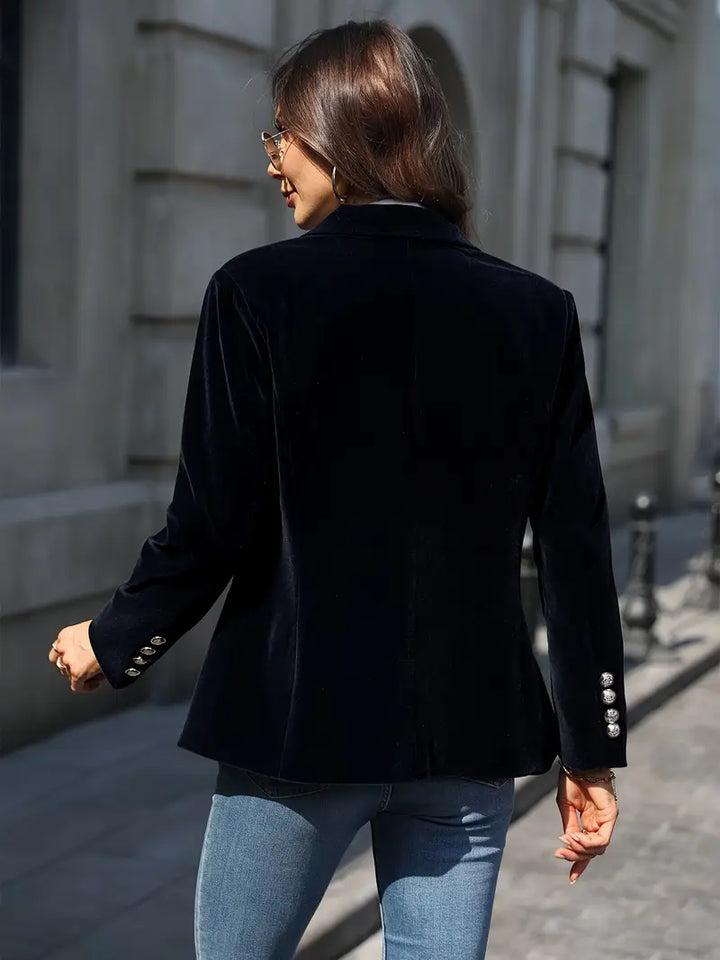 Miranda | Women's Single Breasted Navy Blazer - Navy - Image 5
