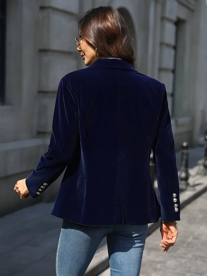 Miranda | Women's Single Breasted Navy Blazer - Navy - Image 9