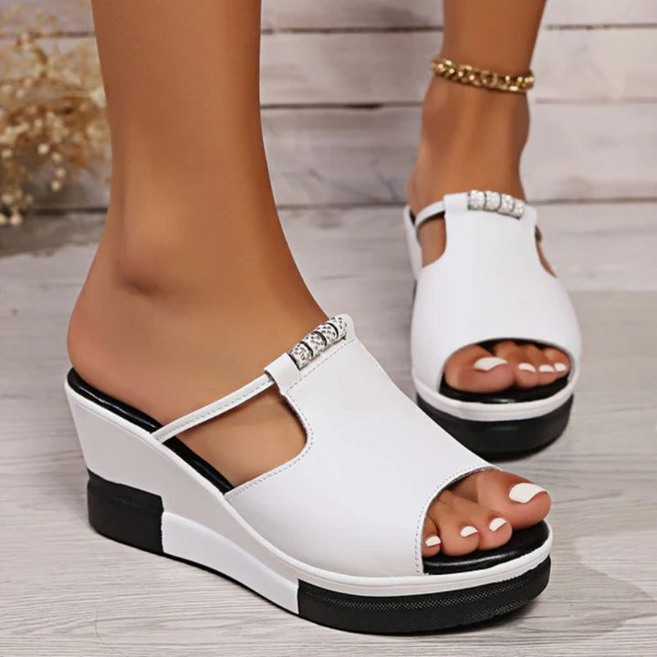 Morgana | Women's Platform Comfort Sandals - Black - Image 5