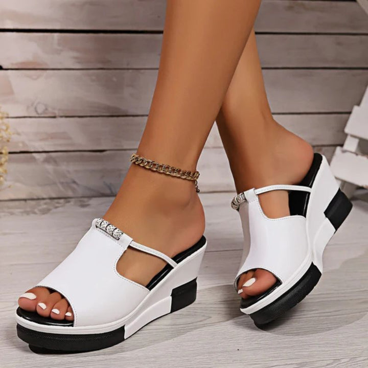 Morgana | Women's Platform Comfort Sandals - Black - Image 7
