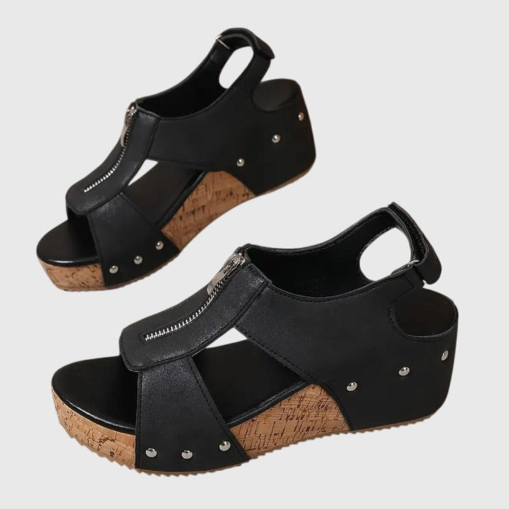 Nadine | Women's Arch Support Orthopedic Sandals - Black - Image 5