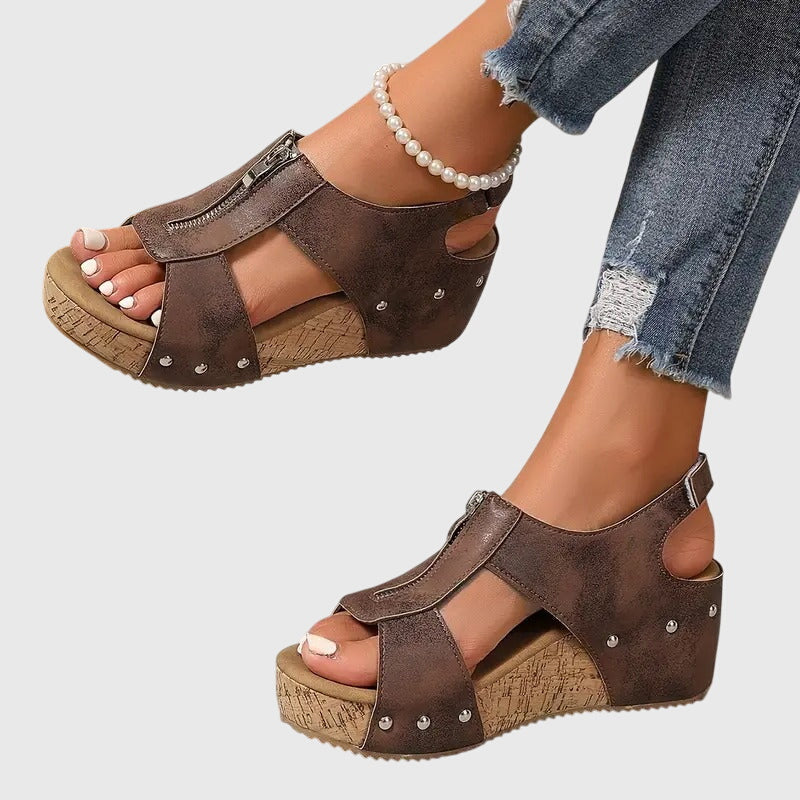 Nadine | Women's Arch Support Orthopedic Sandals - Black - Image 6