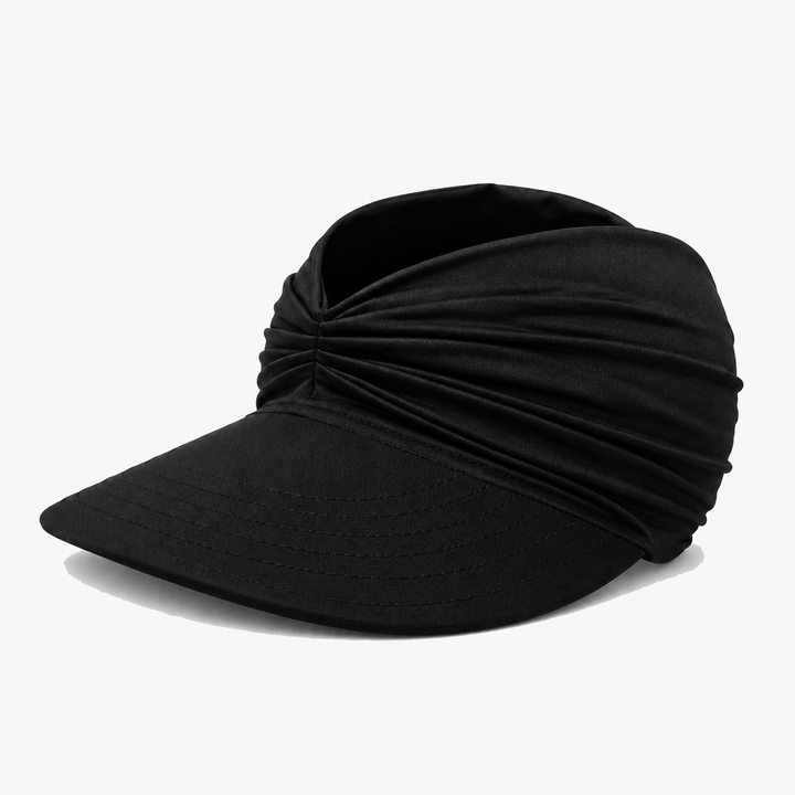 Nerys | Women's UPF 50+ Wide Brim Sun Visor Hat - Black - Image 11