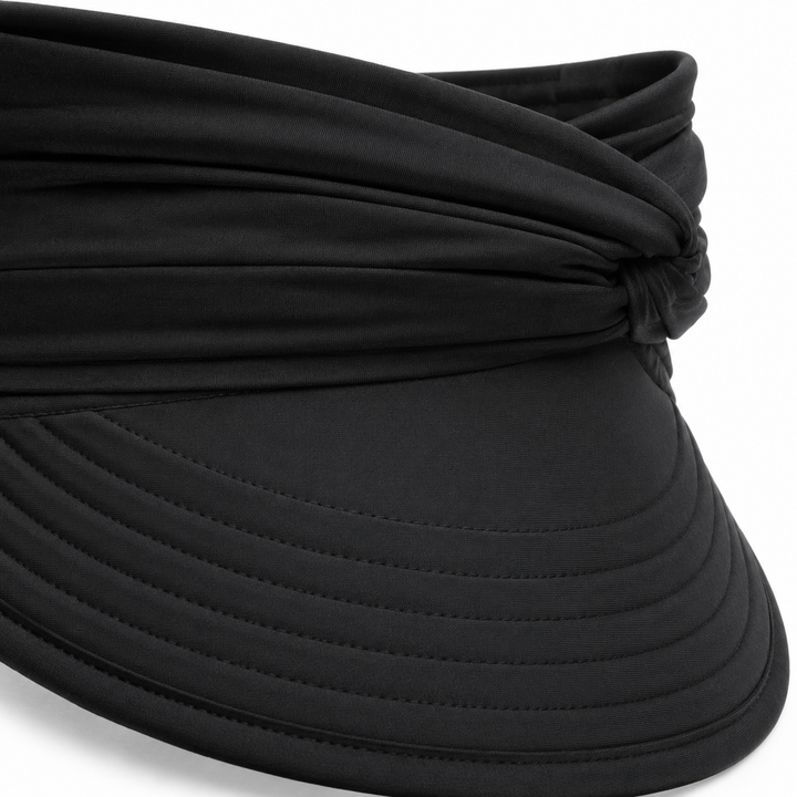 Nerys | Women's UPF 50+ Wide Brim Sun Visor Hat - Black - Image 7