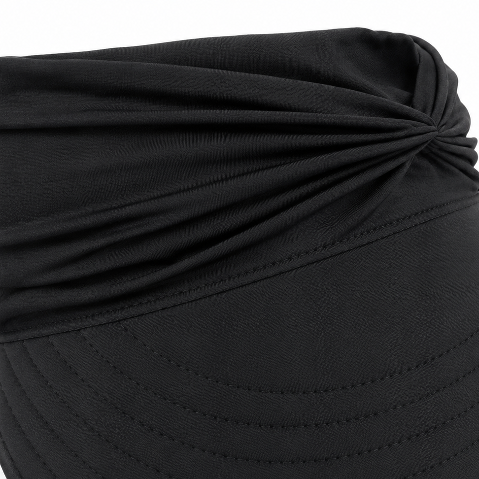 Nerys | Women's UPF 50+ Wide Brim Sun Visor Hat - Black - Image 8