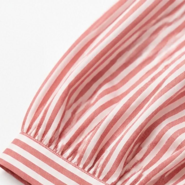 Opaline | Women's Striped Sailor Collar Blouse - Striped - Image 8
