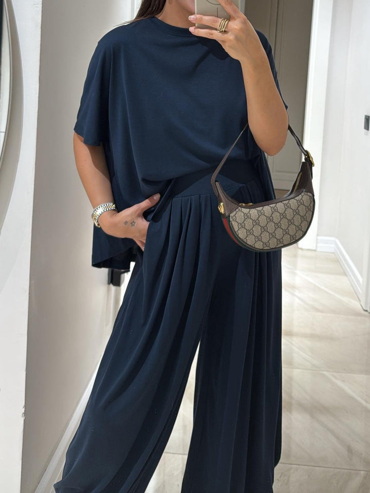 Orinda | Women's Wide-Leg Pants Co-ord Set - Light Grey - Image 7