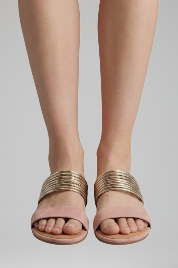 Orindave | Women's Flat Slide Sandals Strap - Black - Image 8