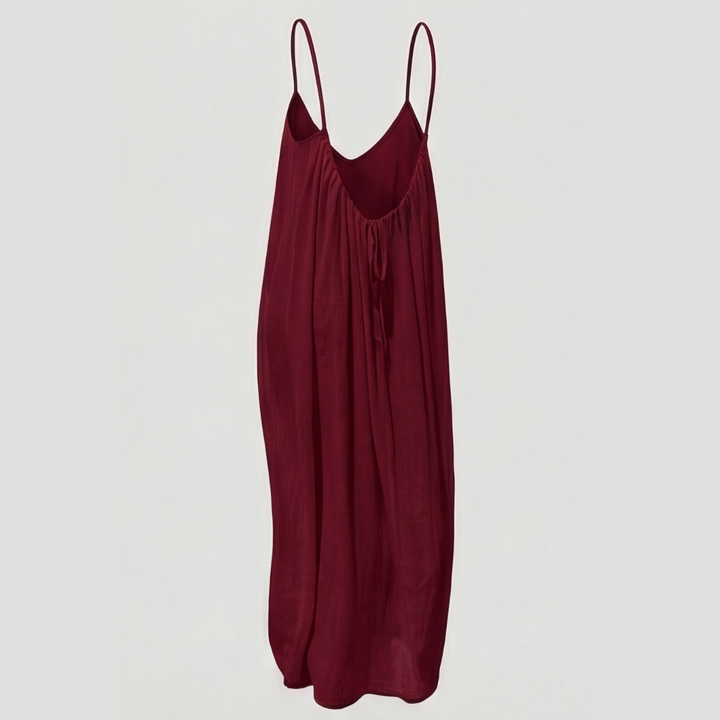 Orinthia | Women's Flowy Maxi Dress with Open Back - Cream - Image 12