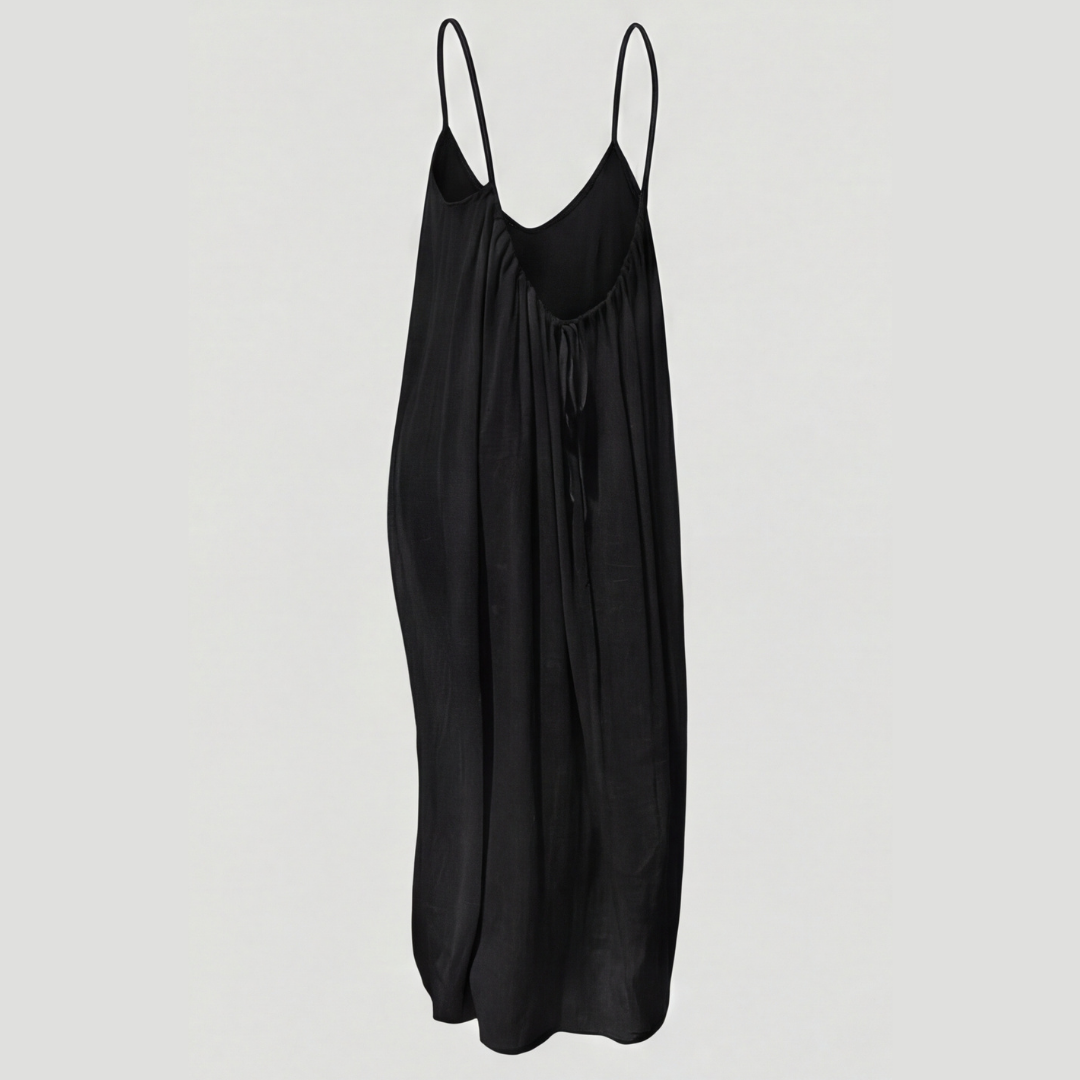 Orinthia | Women's Flowy Maxi Dress with Open Back - Cream - Image 14