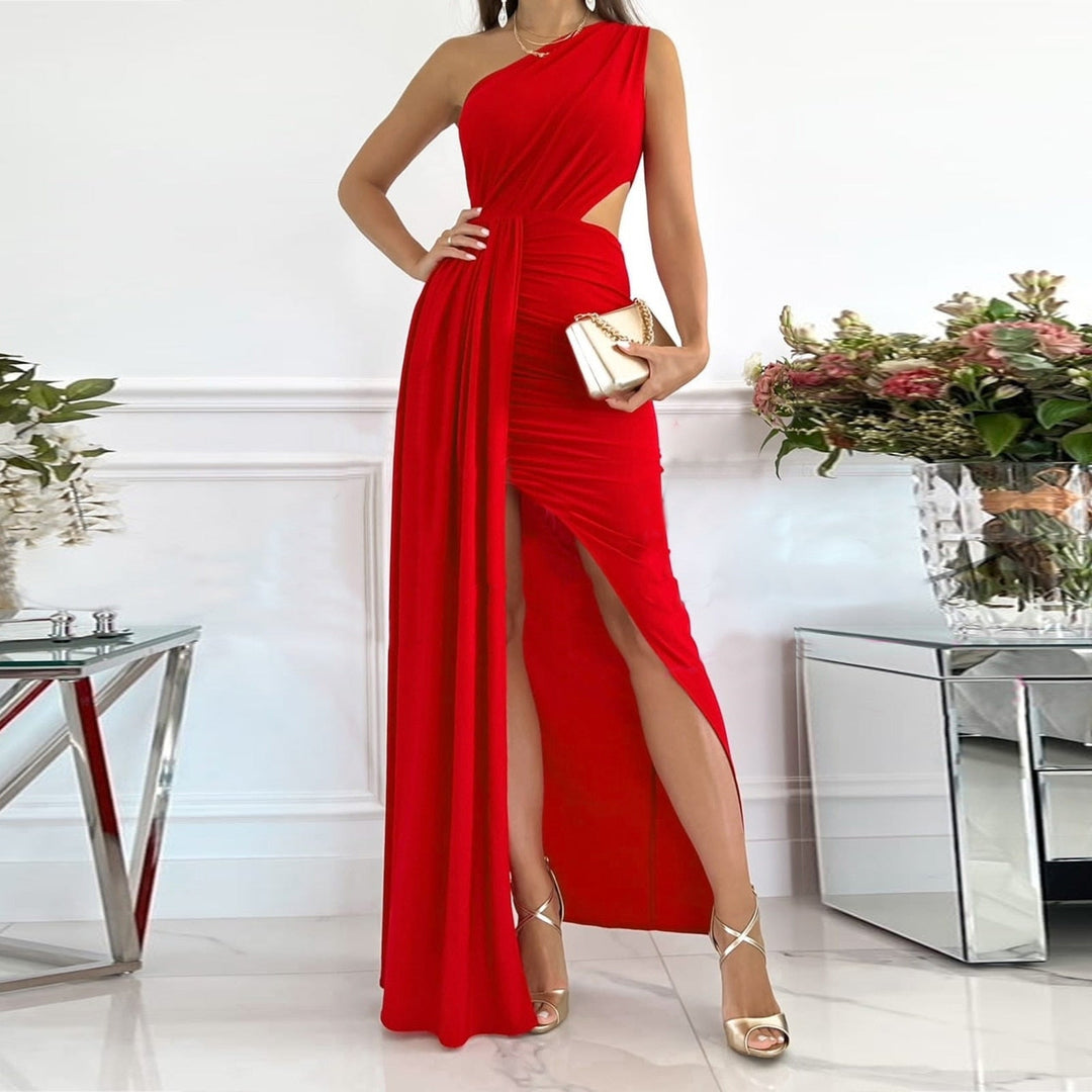 Orvaine | Women's Wedding Guest Dress One Shoulder Maxi - Image 3