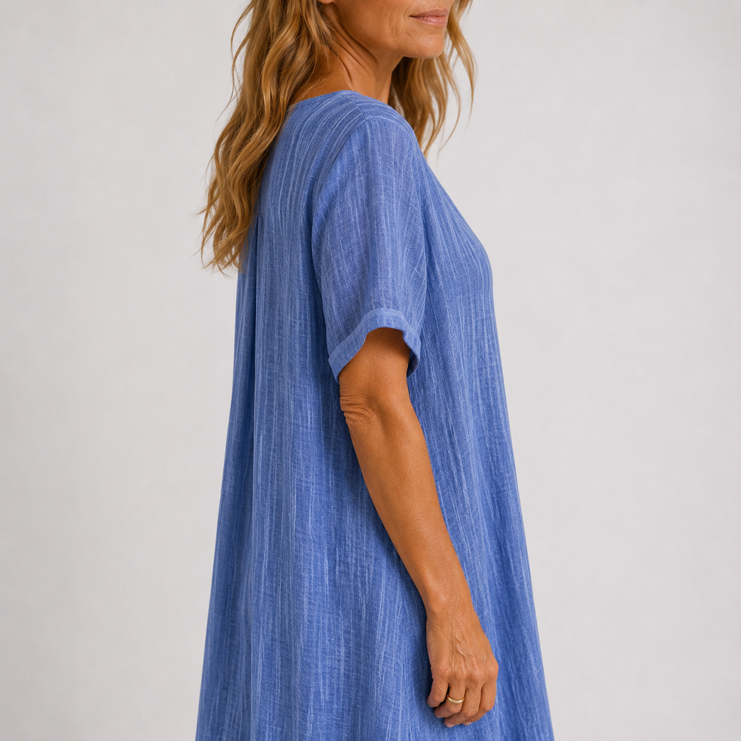 Orvelle | Women's Summer Maxi Dress V-Neck - Sage - Image 10