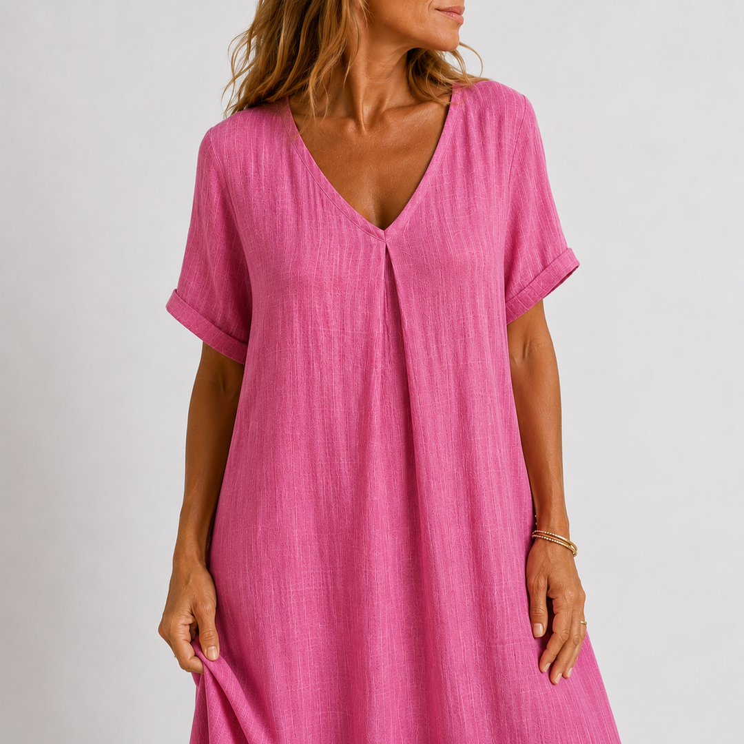 Orvelle | Women's Summer Maxi Dress V-Neck - Sage - Image 12