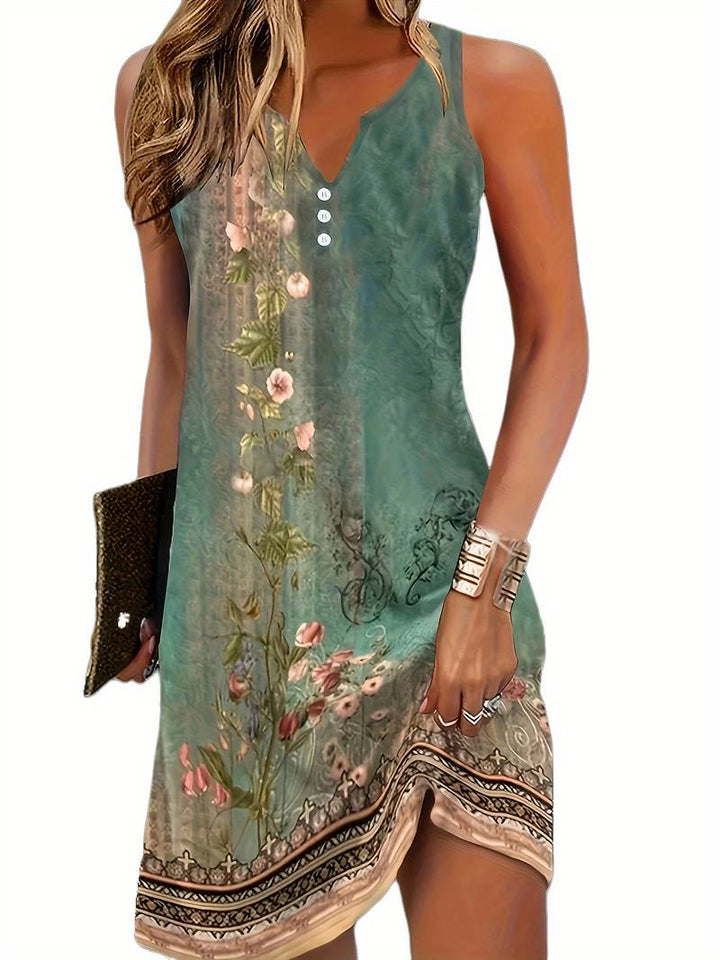 Orvindra | Women's Sleeveless V-Neck Mini Dress - Image 3