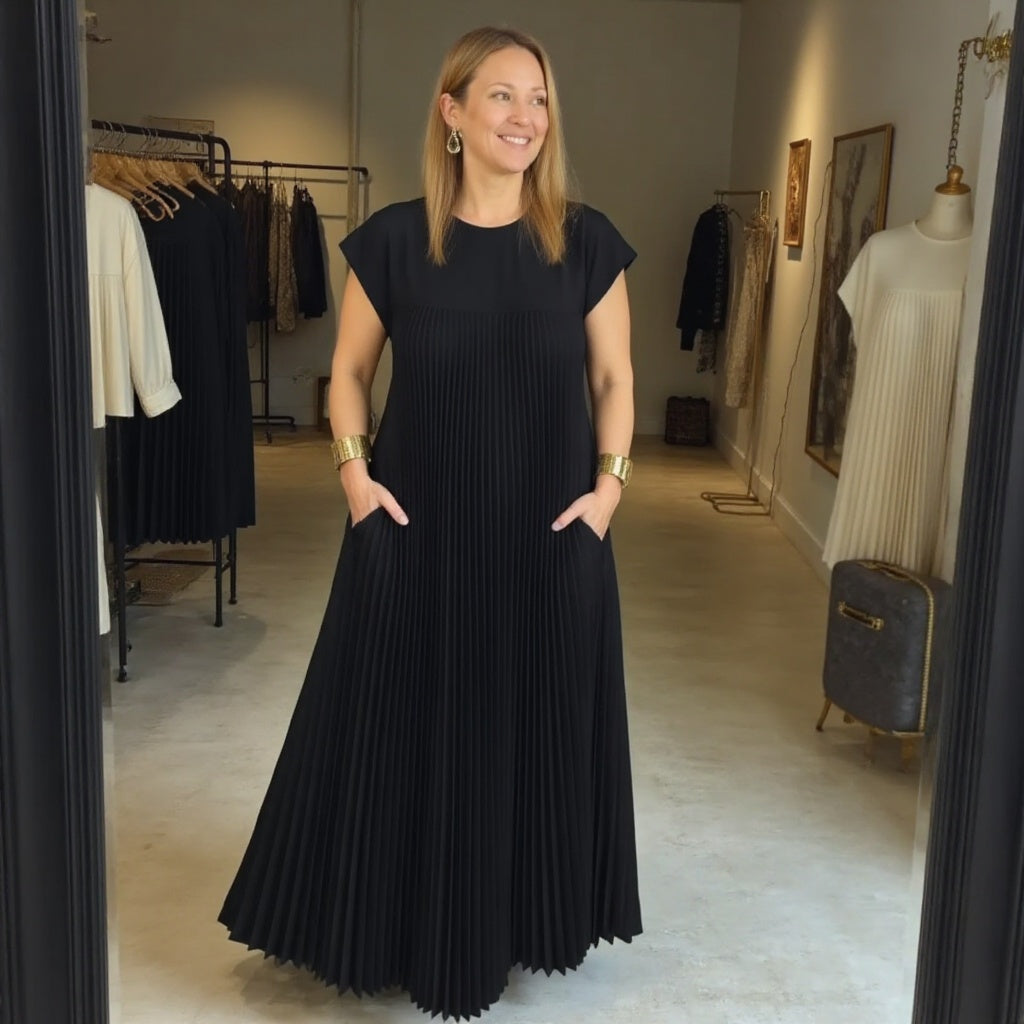 Gwendoline | Pleated Maxi Dress