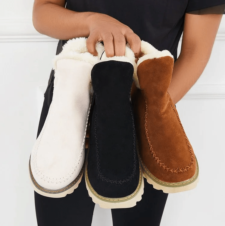 Paloma | Women's Fur Lined Ankle Boots - Beige - Image 3