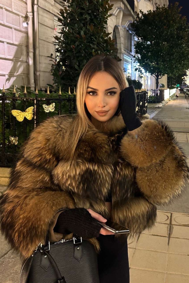 Parvane | Women's Cropped Faux Fur Jacket - Image 2