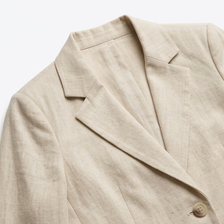 Pembury | Women's Relaxed Suit Set Blazer & Trousers - Cream - Image 9