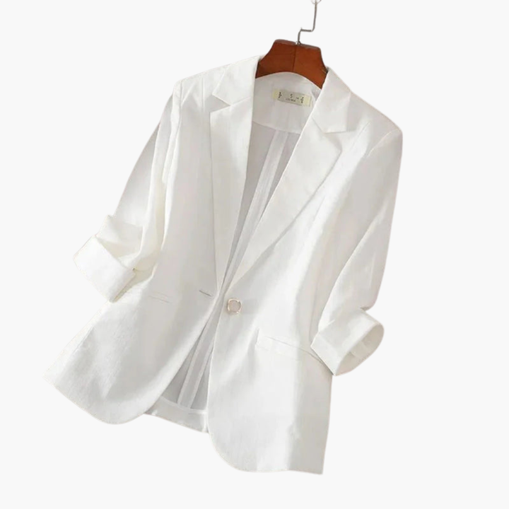 Phoebe | Women's Pink Tailored Blazer - Pink - Image 2