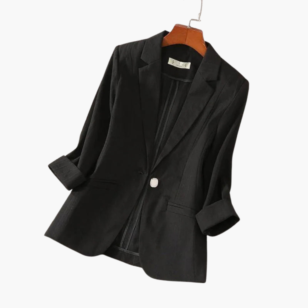 Phoebe | Women's Pink Tailored Blazer - Pink - Image 4