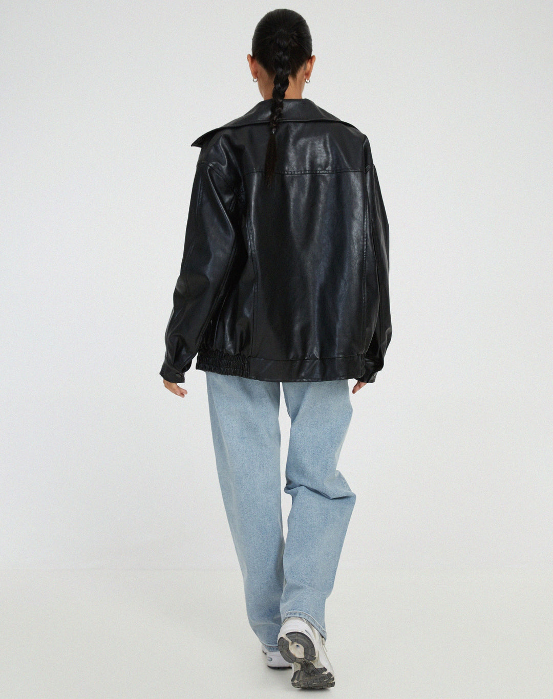 Primrose | Women's Oversized Bomber Jacket - Brown - Image 6