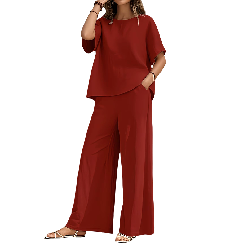 Prindelle | Women's Linen Two Piece Set Wide Leg - Image 13