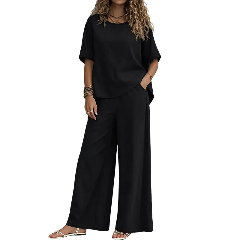 Prindelle | Women's Linen Two Piece Set Wide Leg - Image 14