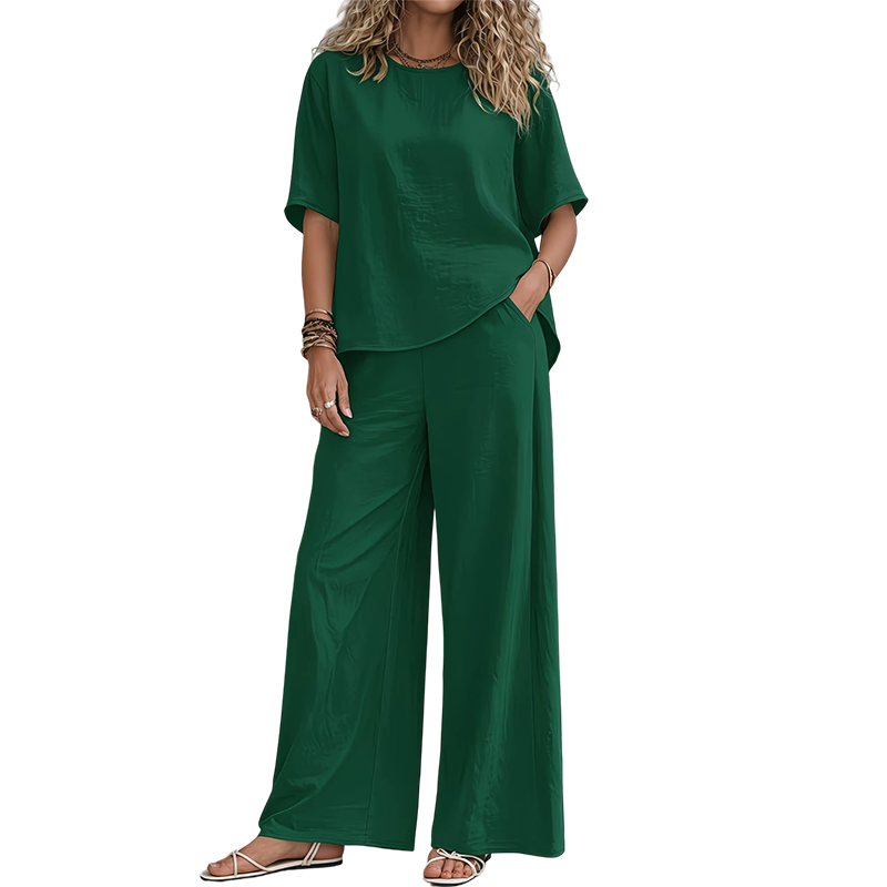 Prindelle | Women's Linen Two Piece Set Wide Leg - Image 9