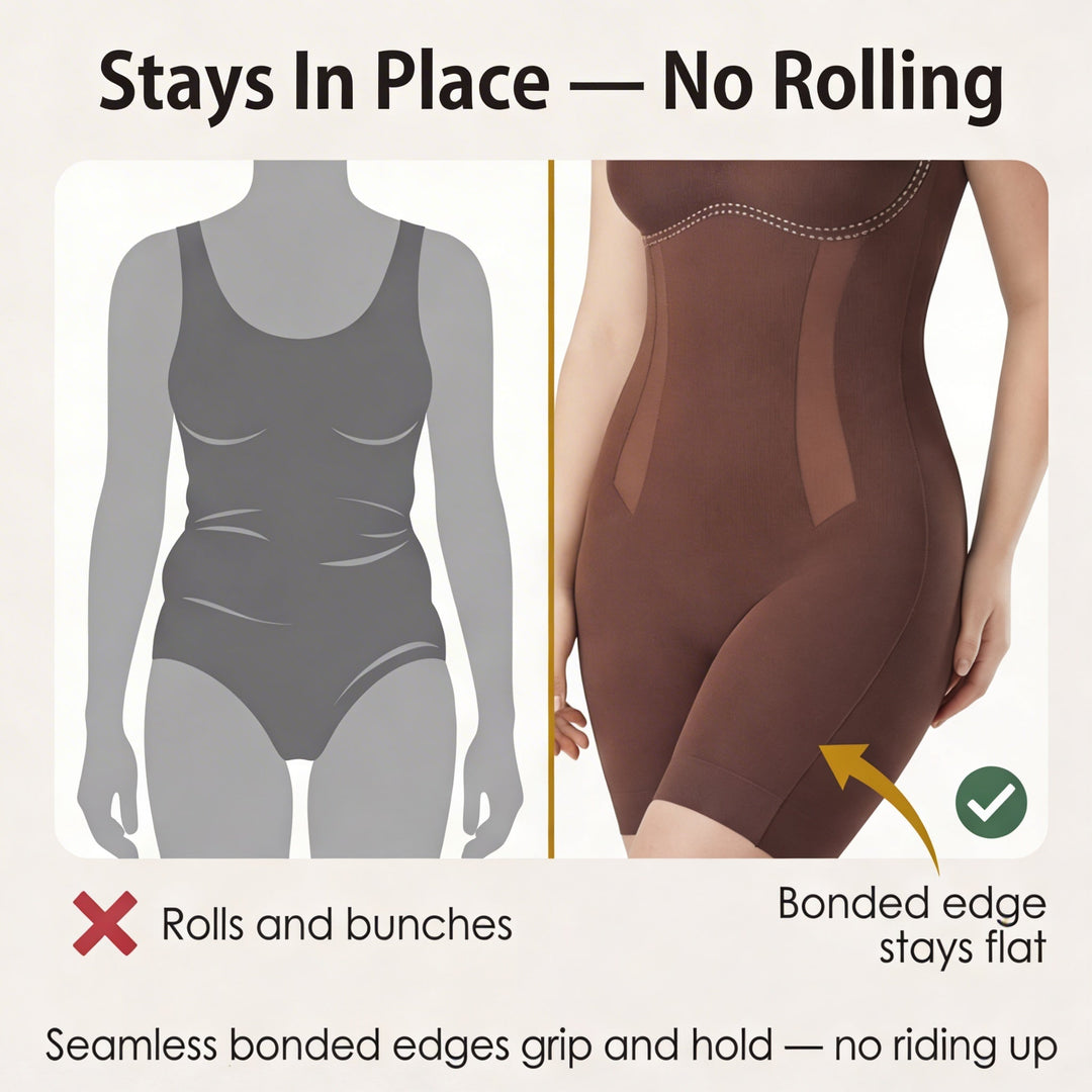 Quinara | Women's Slimming Bodysuit Full Body Shaper - Brown - Image 6