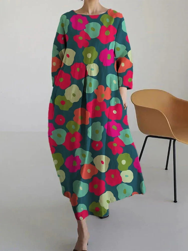 Quindara | Women's Floral Print Maxi Dress - Image 1