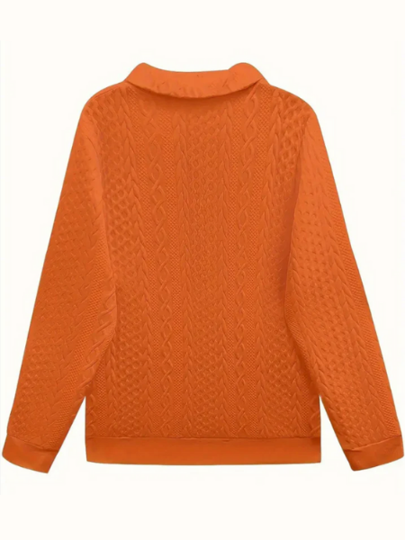 Raina | Women's Cable Knit Zip Up Sweater - White - Image 13