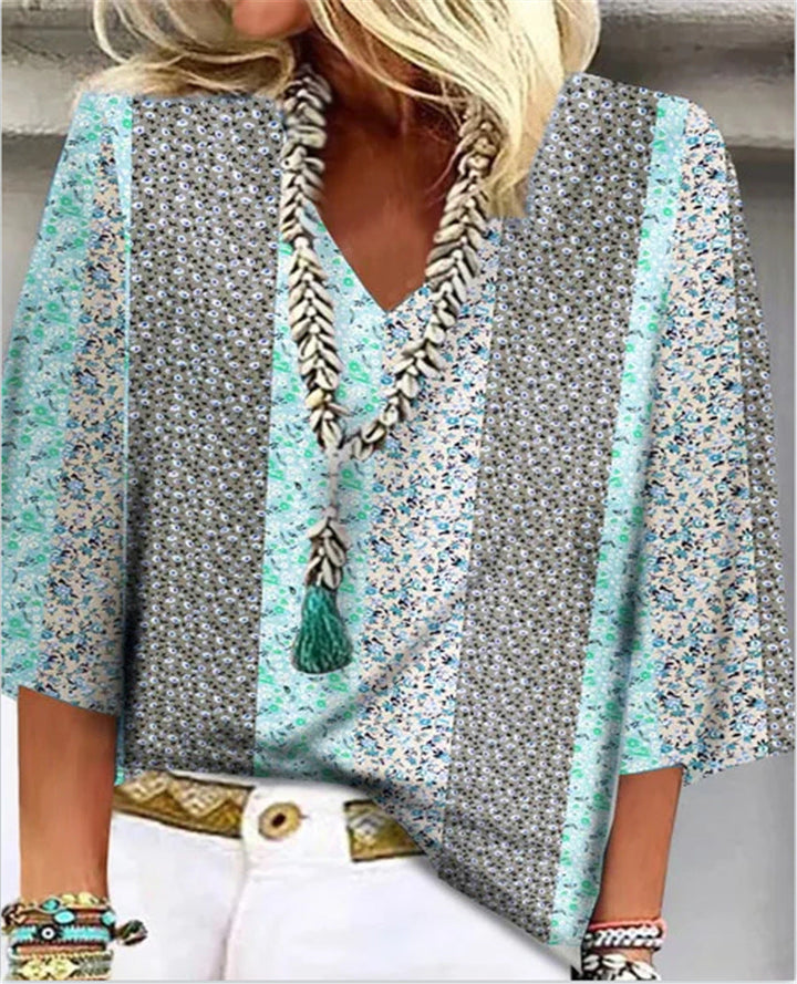 Ravanda | Women's Floral Print Blouse Relaxed Fit - Image 2
