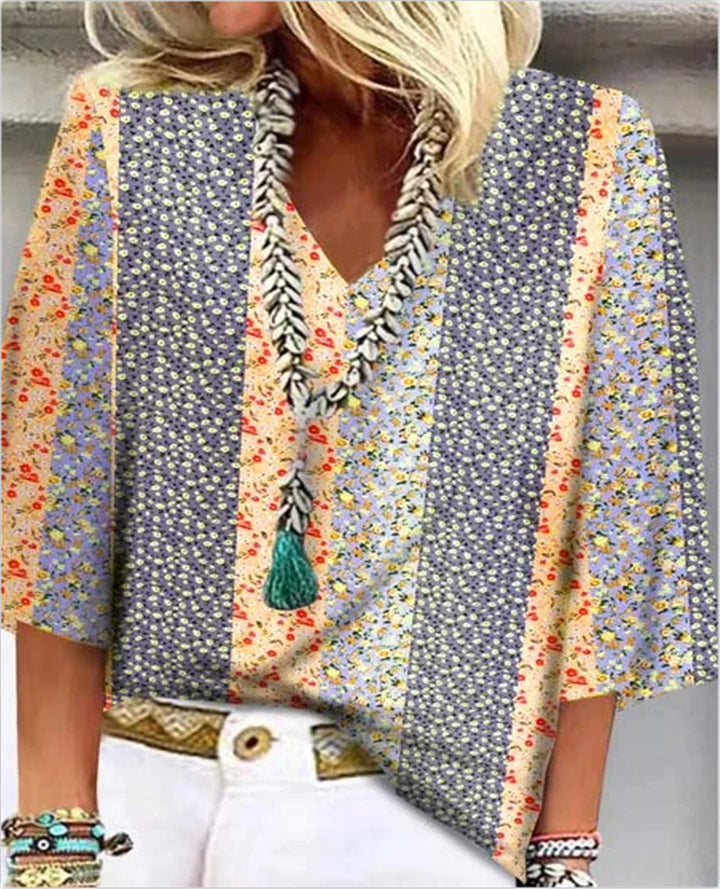 Ravanda | Women's Floral Print Blouse Relaxed Fit - Image 3