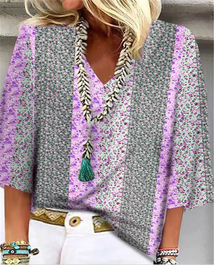 Ravanda | Women's Floral Print Blouse Relaxed Fit - Image 4