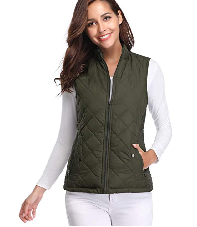Raven | Women's Quilted Zip Front Vest - Pink - Image 8
