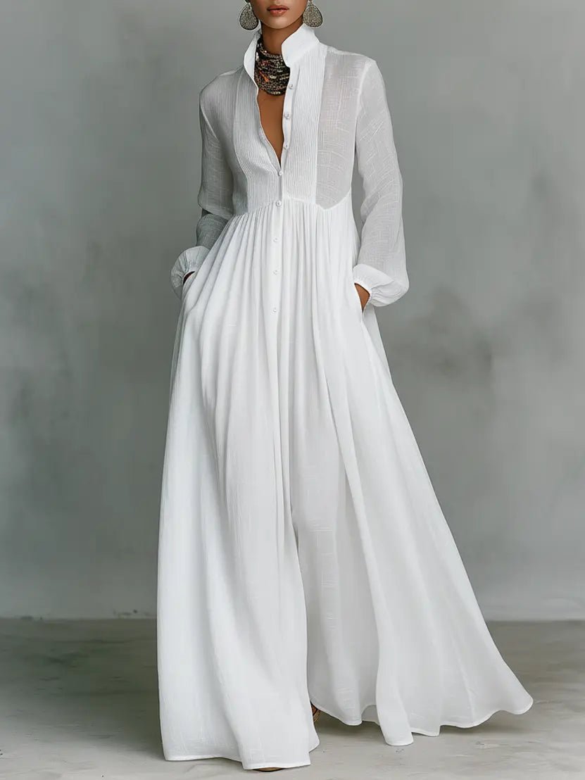 Rennata | Women's Formal Maxi Dress - White - Image 1
